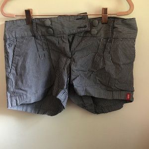 Striped blue white shorts with buttons size 8